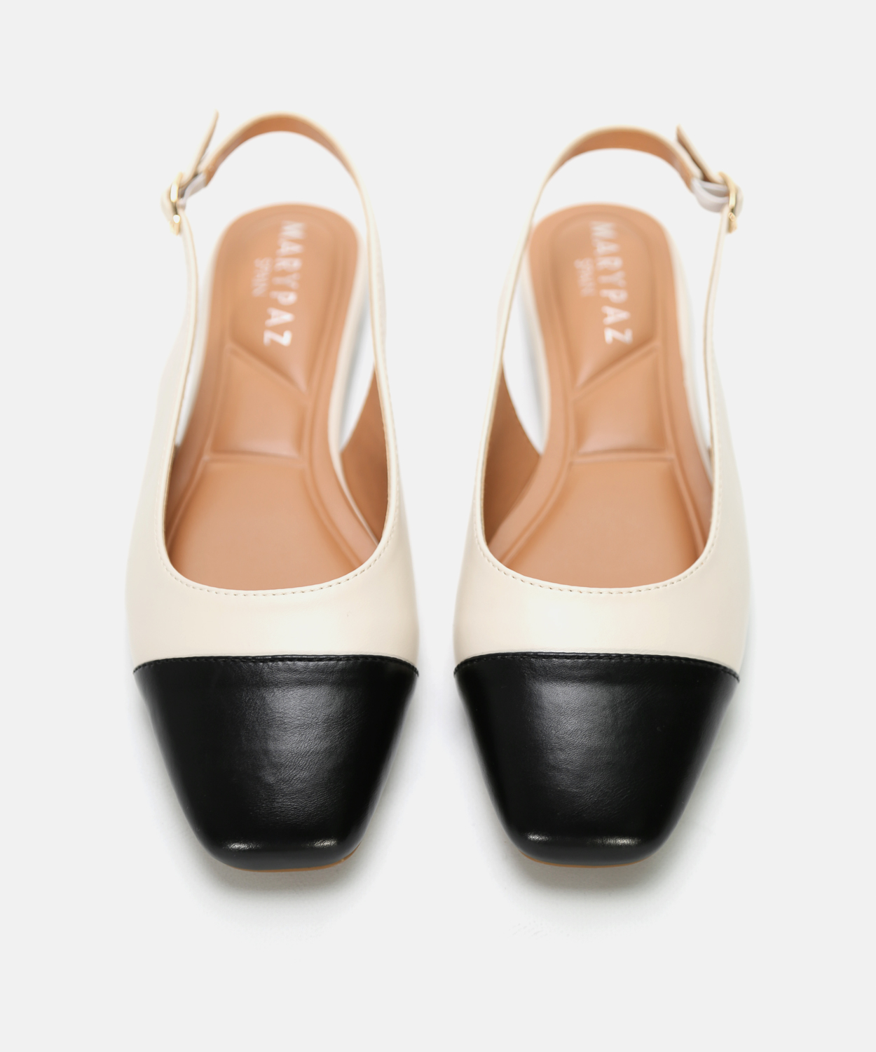 Sapato aberto atr&aacute;s em contraste image number null